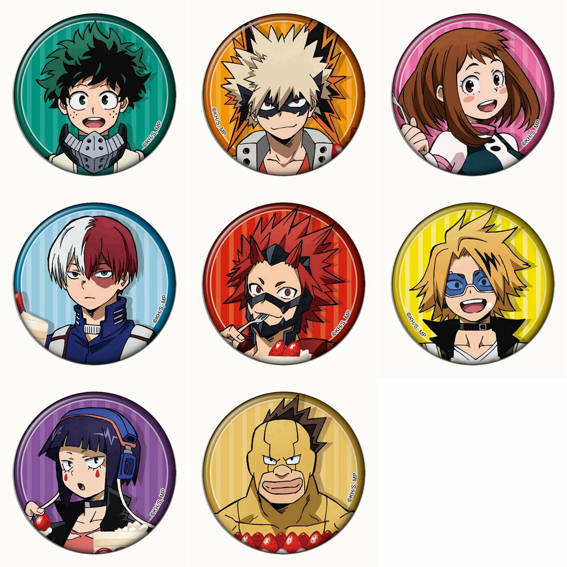 Anime Cosplay Website - 8 szt. przypinek Boku No Hero