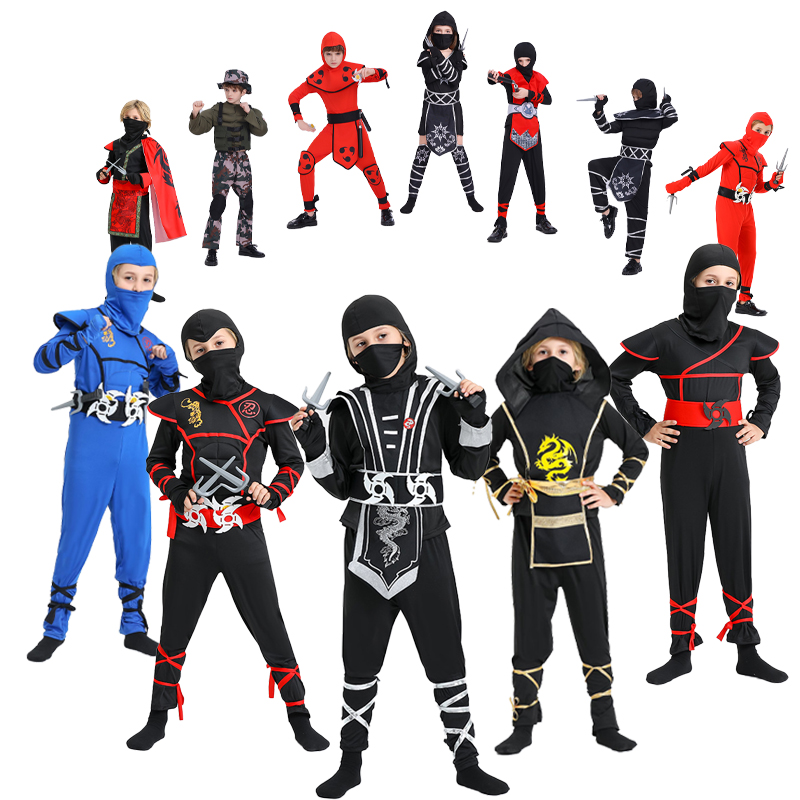 Anime Cosplay Outfit Ideas - Strój Ninja dla Chłopców z Akcesoriami,