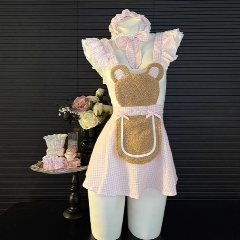 Anime Cosplay Little Girl - Japoński strój Kawaii z misiem, sukienka