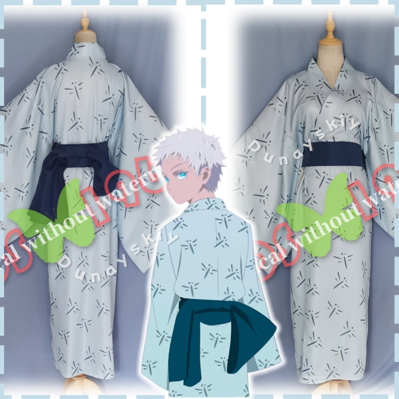 Anime Cosplay Gojo - JJK Fanmade Tradycyjne Japońskie Kimono Młodego