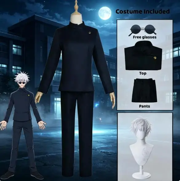 Anime Cosplay Gojo - Anime Gojo Satoru cosplay mundur Jujutsu