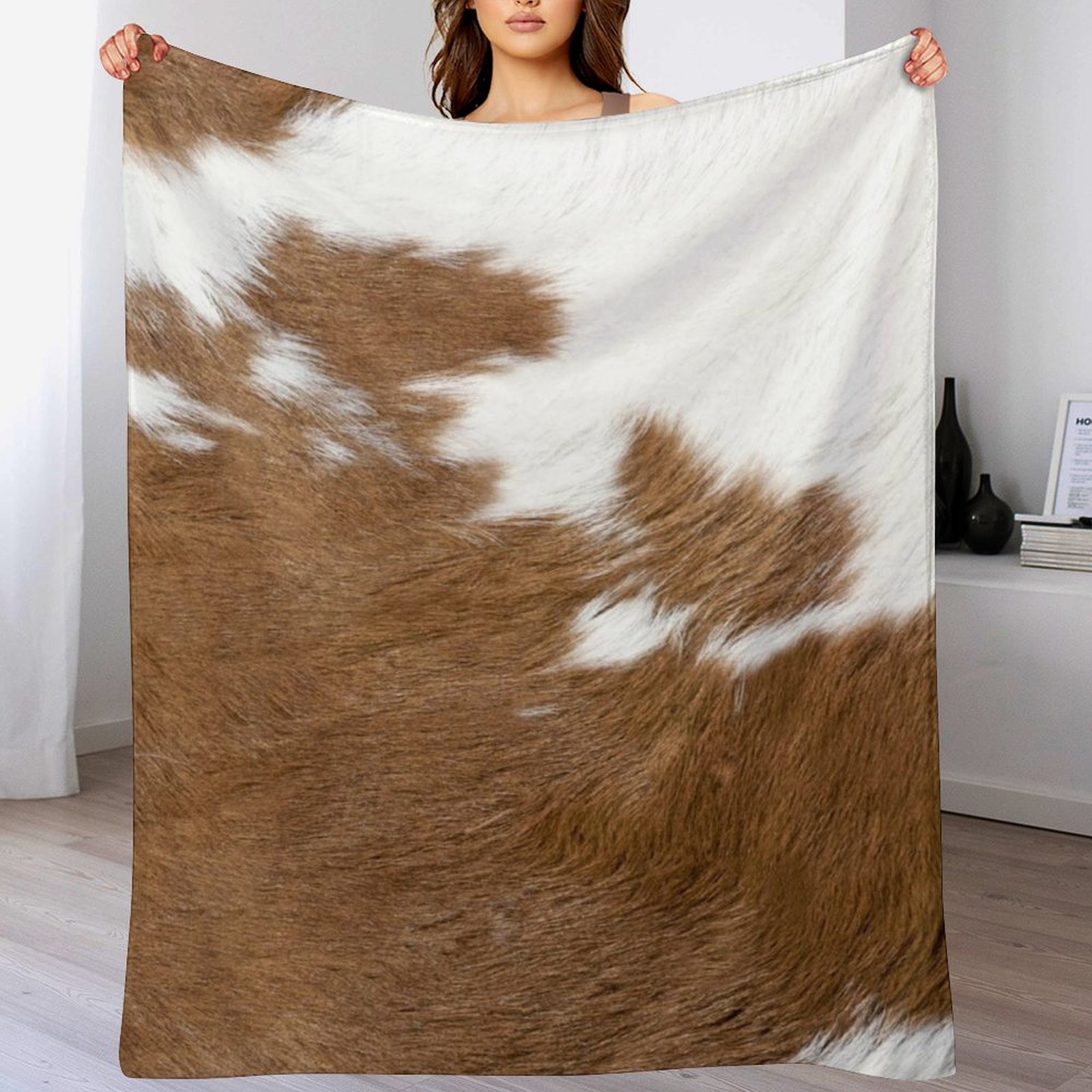 Cow Hide Brown & White Throw B – Anime Cosplay Idea recenzja i cena