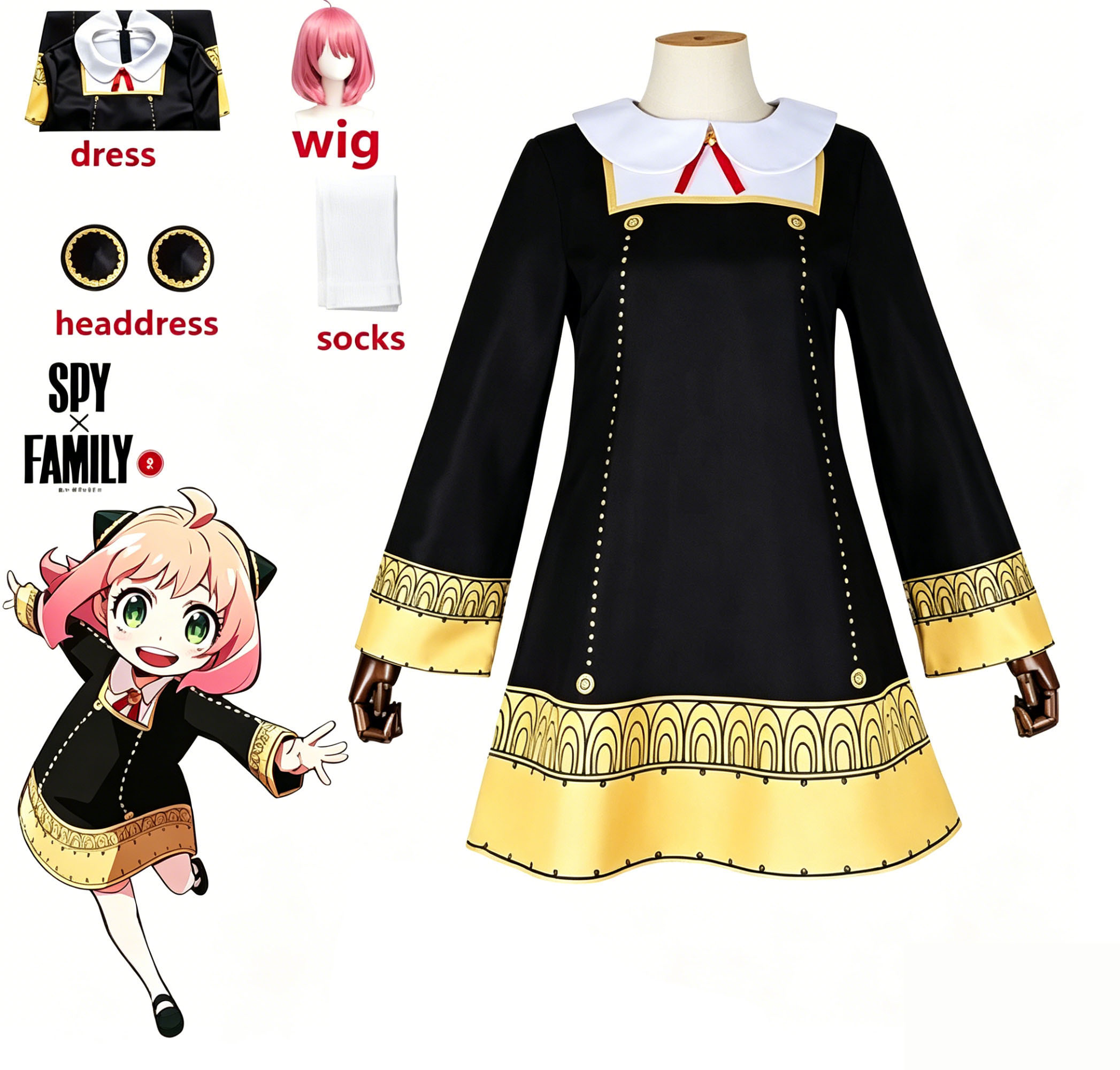 Kostium Cosplay Anya Forger Sp – Spy Family Outfit recenzja i cena